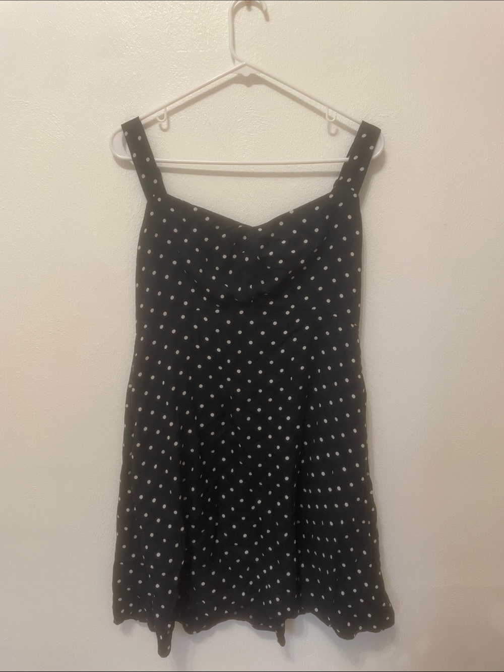 Old Navy Black Mini Dress with White Polka Dots